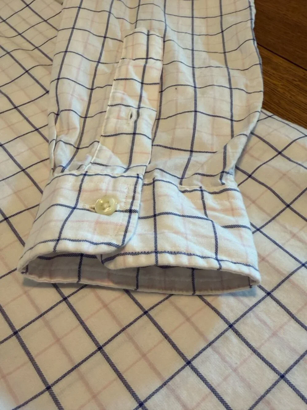 Polo Ralph Lauren Men's Plaid Dress Shirt - Medium, White/Blue/Pink